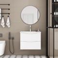 Závěsná skříňka pod umyvadlo Houseland Bravio 60 cm bílá