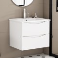 Závěsná skříňka pod umyvadlo Houseland Bravio 60 cm bílá