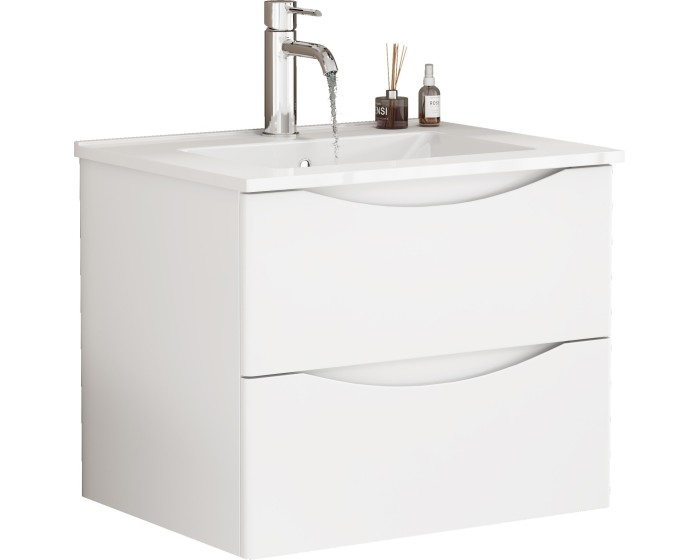 Závěsná skříňka pod umyvadlo Houseland Bravio 60 cm bílá