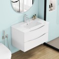 Závěsná skříňka pod umyvadlo Houseland Nirela 80 cm bílá