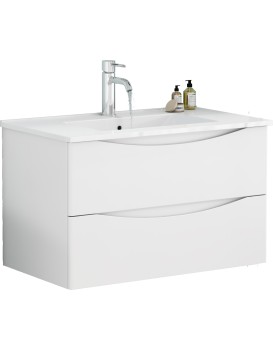 Závěsná skříňka pod umyvadlo Houseland Nirela 80 cm bílá
