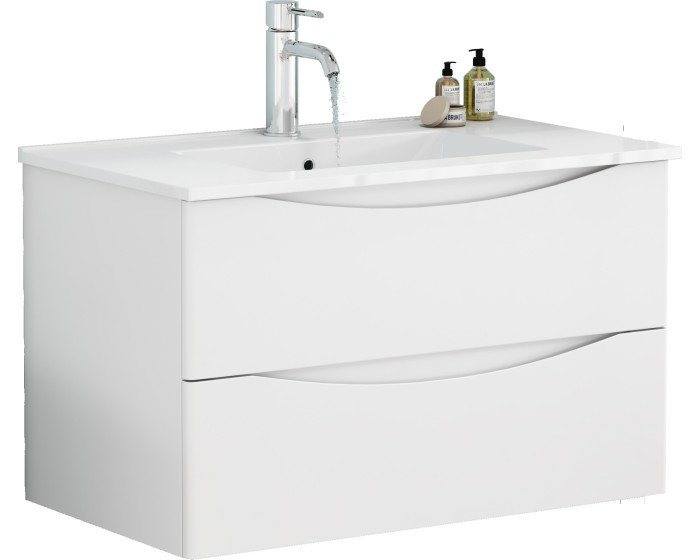 Závěsná skříňka pod umyvadlo Houseland Nirela 80 cm bílá