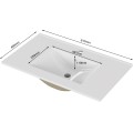 Zápustné umyvadlo Houseland Cavelo 80 cm bílé