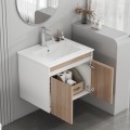 Závěsná skříňka pod umyvadlo Houseland Morvia 60 cm dub/bílá
