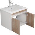 Závěsná skříňka pod umyvadlo Houseland Morvia 60 cm dub/bílá