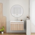 Závěsná skříňka pod umyvadlo Houseland Morvia 80 cm dub/bílá