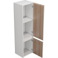 Vysoká závěsná koupelnová skříňka Houseland Nivra dub/bílá