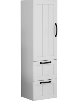 Vysoká závěsná koupelnová skříňka Houseland Elyra 120 cm bílá