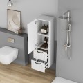 Vysoká závěsná koupelnová skříňka Houseland Elyra 120 cm bílá