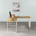 Rohový kancelářský stůl Houseland Nuvia Home 03 160 cm dub/bílý