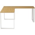 Rohový kancelářský stůl Houseland Nuvia Home 03 160 cm dub/bílý