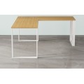 Rohový kancelářský stůl Houseland Nuvia Home 03 160 cm dub/bílý