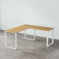 Rohový kancelářský stůl Houseland Nuvia Home 03 160 cm dub/bílý