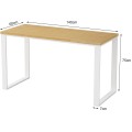 Kancelářský stůl Houseland Nuvia Home 05 140 cm dub/bílý