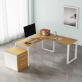 Kancelářský kontejner Houseland Nuvia Base dub/bílý