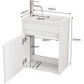 Závěsná skříňka s umyvadlem Houseland Mavon 40 cm bílá
