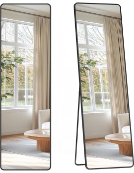 Volně stojící zrcadlo Bleer 150 cm černé II