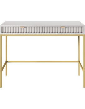 Toaletní stolek Nova 104 cm šedý/zlatý
