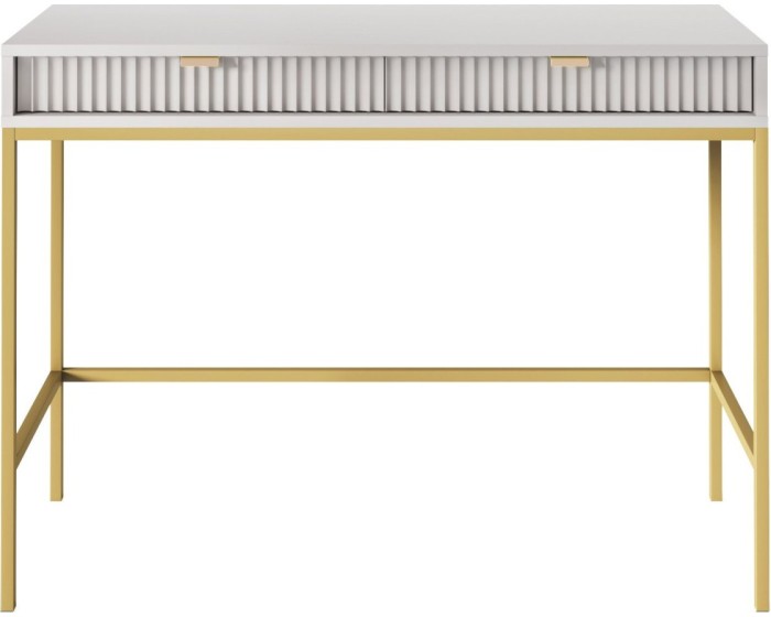 Toaletní stolek Nova 104 cm šedý/zlatý