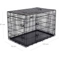 Přepravní klec pro zvířata Levino XXL 122 cm černá
