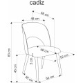 Jídelní židle CADIZ dub/šedá