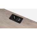 Noční stolek Vasagle Ferira 40 cm s nabíjecí stanicí černý/šedý