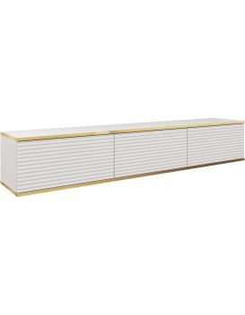 Závěsný televizní stolek Oro MDF 175 cm bílý/zlatý