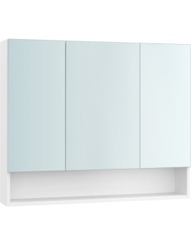 Koupelnová zrcadlová skříňka Vasagle Masli 90 cm bílá