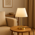 Stolní lampa Shade II bílá/zlatá