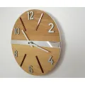 Dřevěné nástěnné hodiny Aksel 33 cm dub přírodní/měděné/stříbrné