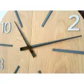 Dřevěné nástěnné hodiny Aksel 60 cm dub přírodní/černé/šedé