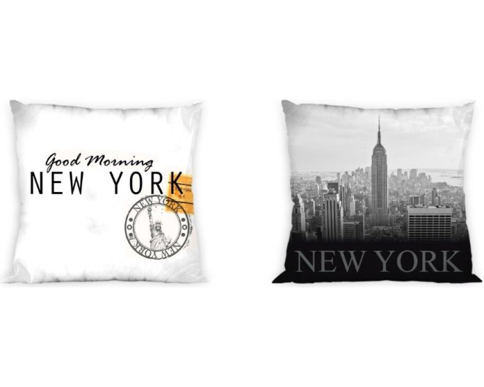 Oboustranný povlak na polštář City NY 003 - 40x40 cm