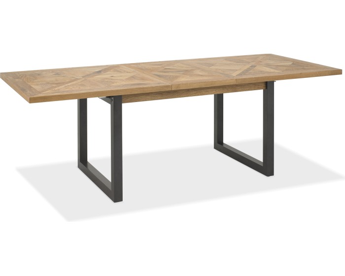 Jídelní rozkládací stůl Indus 190/240 cm z masivu dub přírodní/grafit