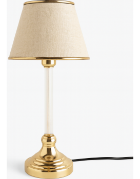 Stolní lampa Deni béžová/zlatá