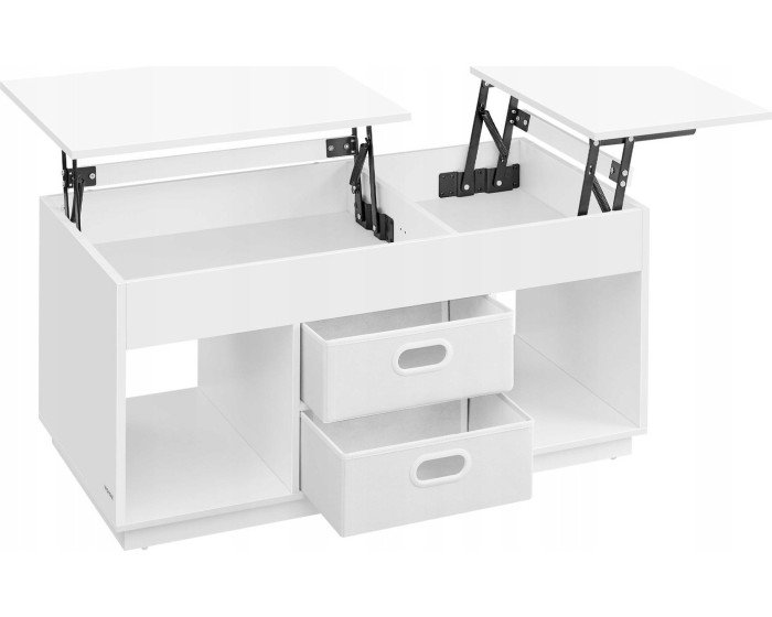 Konferenční stolek Vasagle Uma s výsuvnou deskou 100 cm bílý