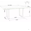 Rozkládací jídelní stůl Vito 140/180 cm dub artisan/černý