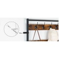 Předsíňový věšák s botníkem Vasagle Mjora 80 cm černý/hnědý