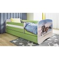 Dětská postel Babydreams běžící kůň zelená