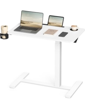 Výškově nastavitelný odkládací stolek Vasagle Elev 80 cm bílý