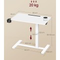Výškově nastavitelný odkládací stolek Vasagle Elev 80 cm bílý