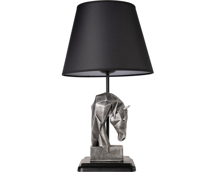 Stolní lampa Horses černá/stříbrná