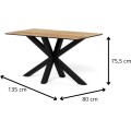 Jídelní stůl Heaven 135 cm dub divoký/černý