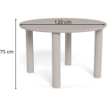 Jídelní stůl Magee 120 cm šedý