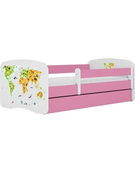 Dětská postel Babydreams mapa světa růžová