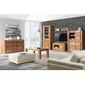 Komoda Velvet II 45 161 cm z masivu s LED osvětlením dub Rustikal