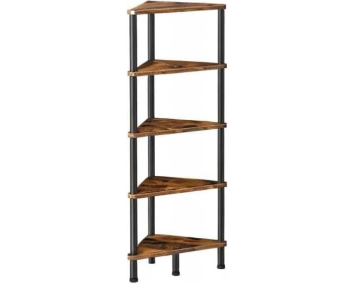 Rohový regál Vasagle Ebbi 30 cm hnědý/černý