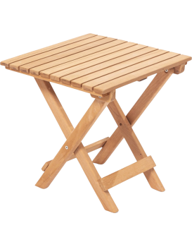 Skládací zahradní odkládací stolek Leslie 40 cm z masivu hnědý