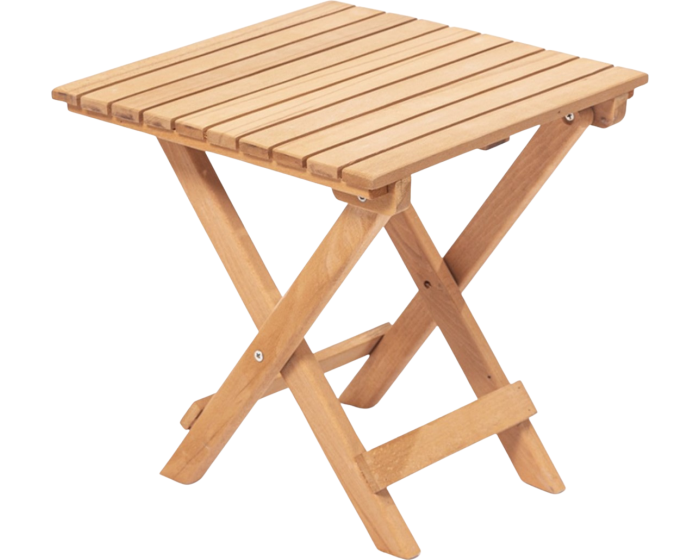Skládací zahradní odkládací stolek Leslie 40 cm z masivu hnědý