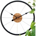 Nástěnné hodiny Bicycle 42 cm černé/hnědé