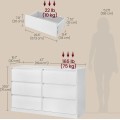 Komoda Vasagle Kailyn 119,4 cm bílá